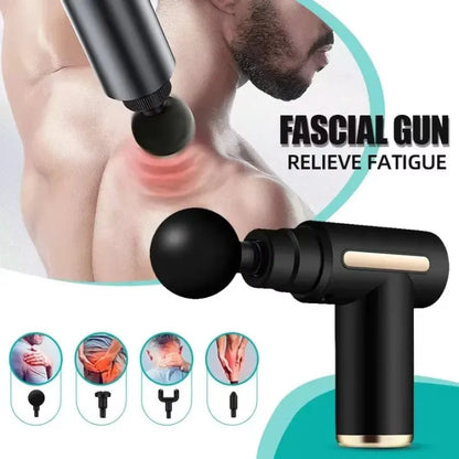 Portable Electric Massage Gun, 6 Speeds with 4 Massage Heads for Body Pain Relief & Relaxation