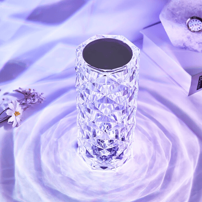 Crystal Diamond Table Lamp RGB 16 Colors with Touch & Remote Control - 21 cm Large Size
