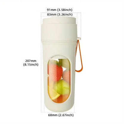 Portable USB Rechargeable Fruit Juicer – Mini Blender for Smoothies & Fresh Juice