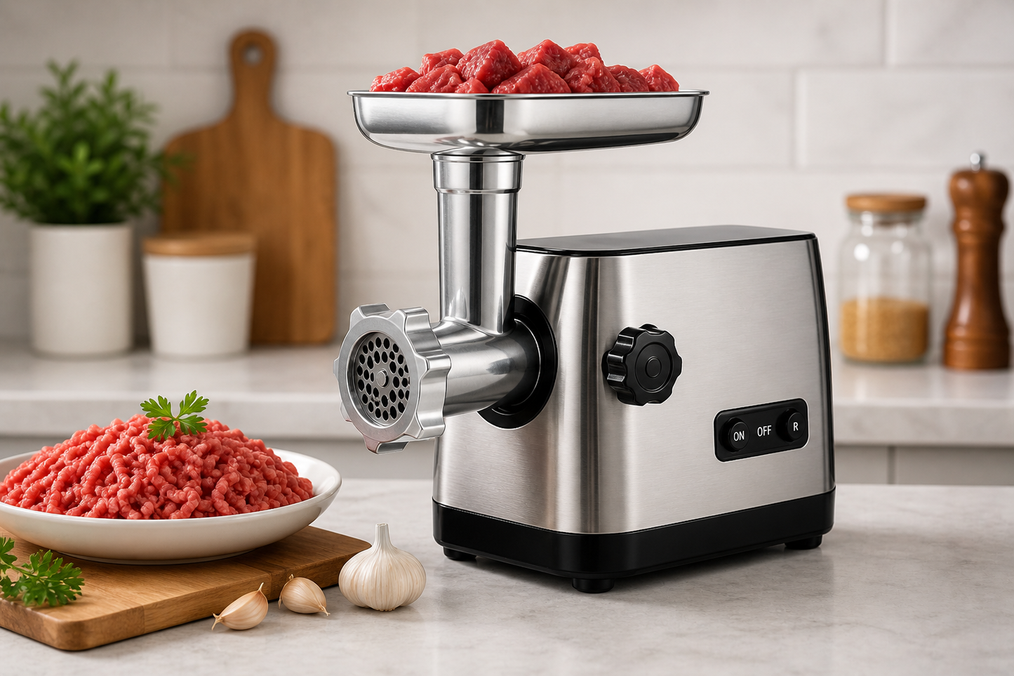 Meat Grinder 1800W Heavy Duty Electric Mincer with Stainless Steel Blades