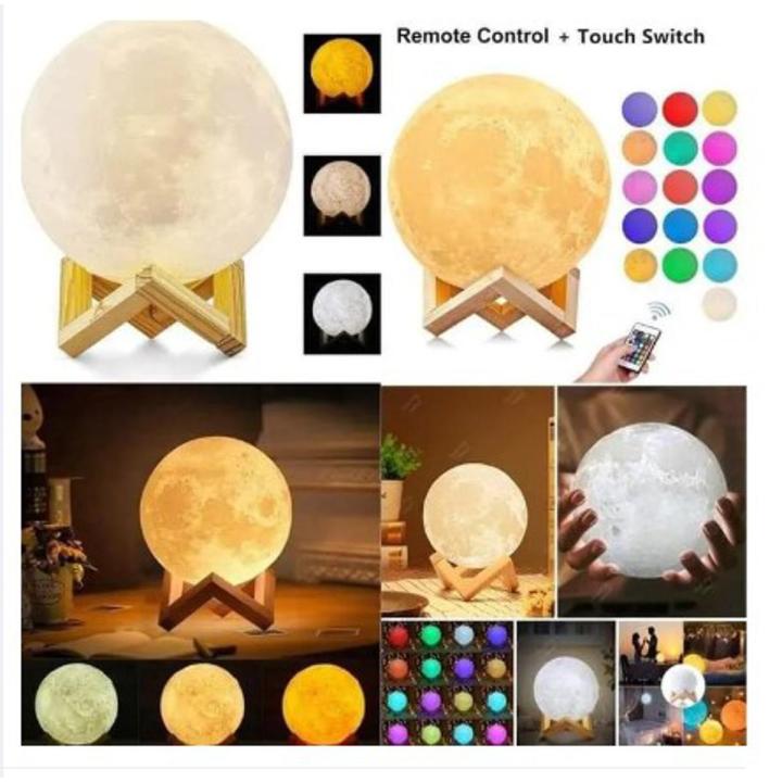 Rechargeable Color Changing Moon Lamp