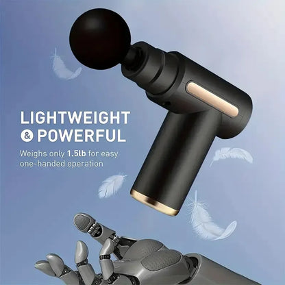 Portable Electric Massage Gun, 6 Speeds with 4 Massage Heads for Body Pain Relief & Relaxation