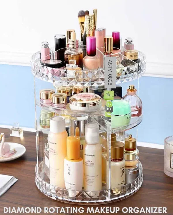 Diamond makeup organizer