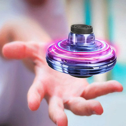 RC Flying Spinner Mini Drone, Fidget Spinner Gyro Flying Drone with LED Light