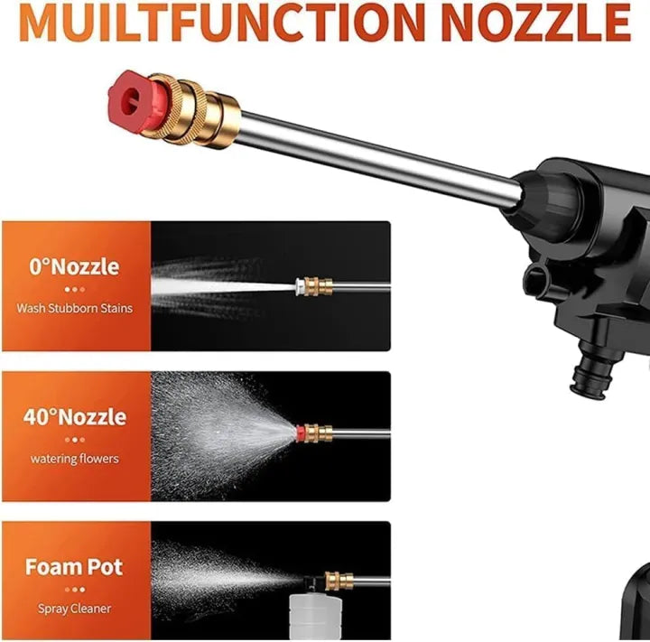 Rechargeable Portable High Pressure Spray Washer Gun 48V Lithium Battery