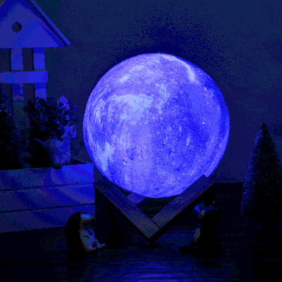 Rechargeable Color Changing Moon Lamp