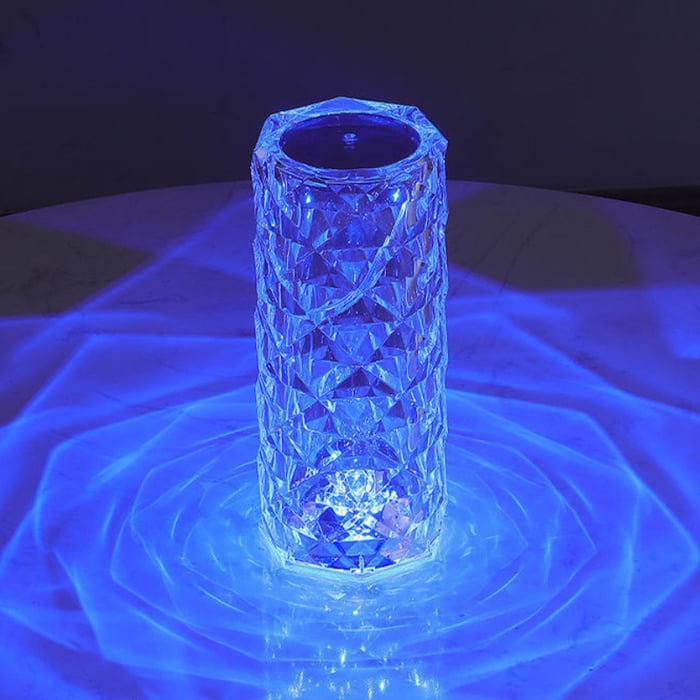 Crystal Diamond Table Lamp RGB 16 Colors with Touch & Remote Control - 21 cm Large Size