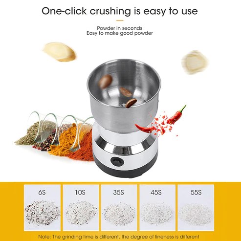 Multi-Purpose Stainless Steel RAF Electric Grinder 4 Blades For Spices, Masala Grinding, Coffee Beans Machine