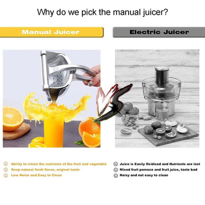 Silver Metal Manual Fruit Press Heavy Duty Single Press Juice Squeezer Large Size