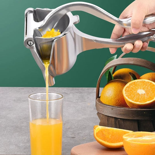 Silver Metal Manual Fruit Press Heavy Duty Single Press Juice Squeezer Large Size