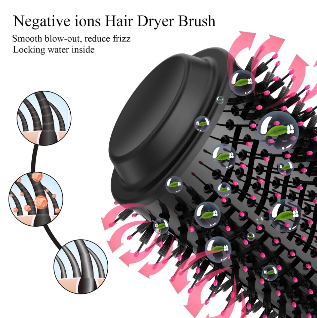 One Step Professional 4 in 1 Curler Hair Straightener Hairdryer with Comb Hot Air Brush Styling Tool