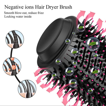 One Step Professional 4 in 1 Curler Hair Straightener Hairdryer with Comb Hot Air Brush Styling Tool