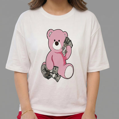 Women’s Teddy Bear Graphic Tee with Trouser Set