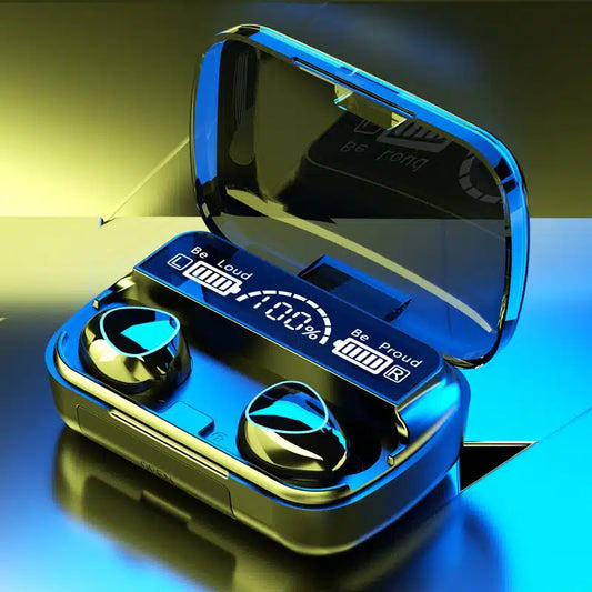 Black M10 TWS Bluetooth 5.1 Earphone Charging Box Wireless Earbuds
