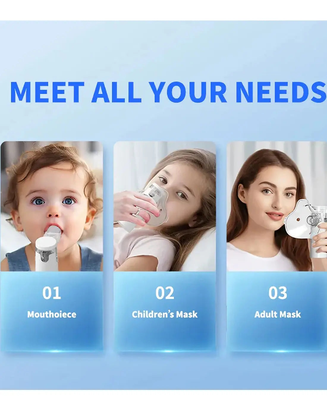 Portable Nebulizer Machine with Mask for Kids & Adults  – Cough, Cold & Breathing Relief