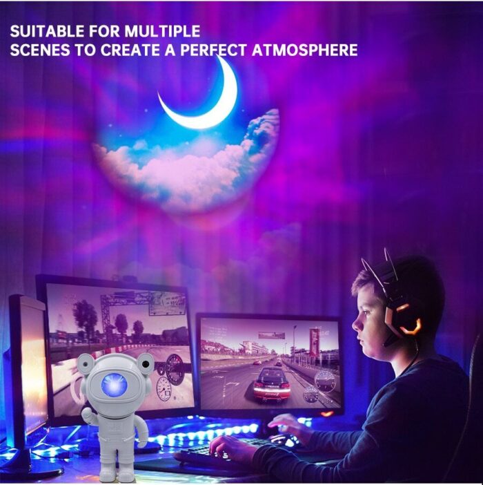 Astronaut Galaxy Projector Lamp Starry Star Bluetooth Music Night
