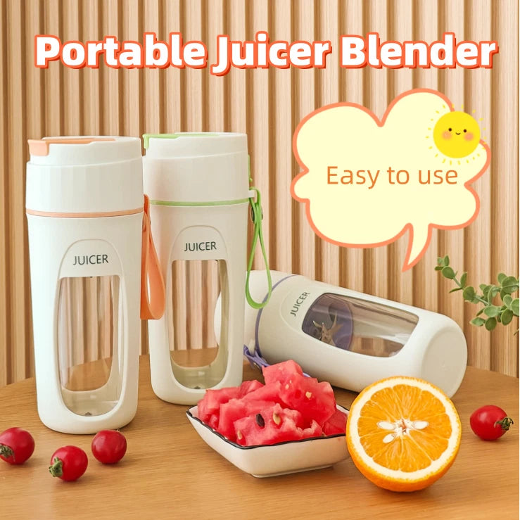 Portable USB Rechargeable Fruit Juicer – Mini Blender for Smoothies & Fresh Juice