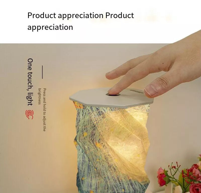 Portable Rechargeable LED Foldable Night Light LED Touch Lamp New Creative 2024