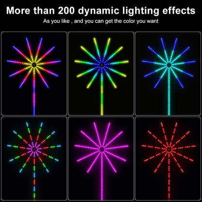 Smart Firework LED Lights Strip Remote Control, Mobile Control, Sound Activated Music and Rotating Fireworks
